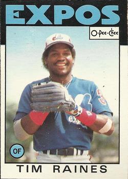 1986 O-Pee-Chee Baseball Cards 280     Tim Raines